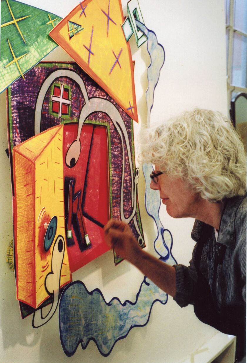 Elizabeth Murray at work in 2003. | © Sidney B. Felsen